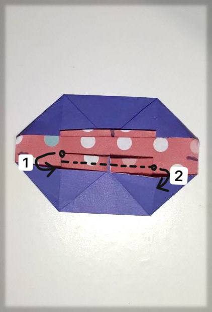 同樣的摺法, 向下捲2次